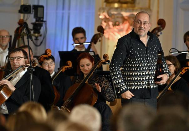 The Antonin Dvorak Award was presented to Australian theatre and opera director Barrie Kosky (right) by Czech President Petr Pavel (not seen), Prague, December 9, 2024. (CTKxPhoto KaterinaxSulova) CTKPhotoP2024120907807  CTKPhotoP2024120907807