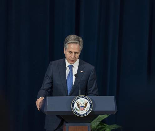 Secretary Of State Antony J. Blinken Will Deliver remarks Secretary™s Human Rights Defender Award Ceremony On December 10, 2024, in Washington, D.C., United States, Secretary of State Antony J. Blinken delivers remarks at the Secretary s Human Rights Defender Award Ceremony at the Department of State. The Secretary is joined by Under Secretary of State for Civilian Security, Democracy, and Human Rights Uzra Zeya and Assistant Secretary of State for Democracy, Human Rights, and Labor Dafna Rand. The award recipients from Azerbaijan, Bolivia, Burma, Colombia, Eswatini, Ghana, Kuwait, and the Kyrgyz Republic demonstrate leadership, courage, and impact in the promotion of human rights. Washington DC United States Copyright: xAndrewxThomasx originalFilename: thomas-notitle241210_npCzN.jpg