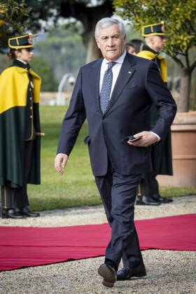 December 11, 2024, Rome, Italy: Italian Foreign Minister Antonio Tajani arrives at Villa Doria Pamphilj before the meeting between Italian Prime Minister Giorgia Meloni and King Felipe VI of Spain in Rome. Rome Italy - ZUMAs197 20241211_aaa_s197_159 Copyright: xStefanoxCostantinox