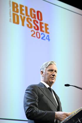 King Philippe attends the Belgodyssée awards ceremony BRUSSELS, BELGIUM - DECEMBER 12 : King Philippe attends the Belgodyssée awards ceremony at The Egg in Brussels. This latest edition marks an important milestone, as it celebrates the 20th anniversary of the renowned competition for young journalistic talent on December 12, 2024 in Brussels, Belgium, 12 12 2024 Brussels Belgium  Copyright: xDidierxLebrunx