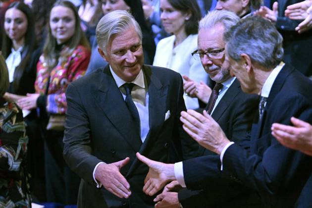 King Philippe attends the Belgodyssée awards ceremony BRUSSELS, BELGIUM - DECEMBER 12 : King Philippe attends the Belgodyssée awards ceremony at The Egg in Brussels. This latest edition marks an important milestone, as it celebrates the 20th anniversary of the renowned competition for young journalistic talent on December 12, 2024 in Brussels, Belgium, 12 12 2024 Brussels Belgium  Copyright: xDidierxLebrunx