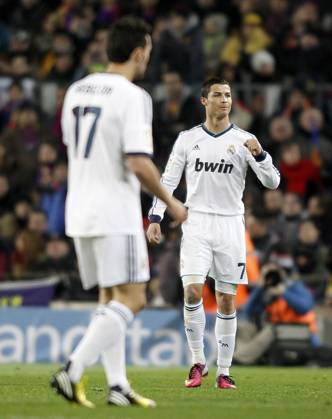 Real Madrid s Cristiano Ronaldo celebrates goal during Copa del Rey - King s Cup semifinal second match.February 26,2013. (ALFAQUI Acero) Barcelona SPAIN EDITORIAL USE ONLY Copyright: xx Acerox dpphotos167832