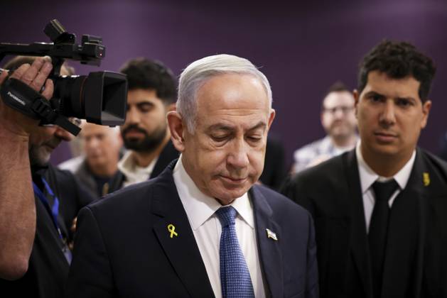 News Bilder der Woche KW51 Bilder des Jahres 2024, News 12 Dezember News Bilder des Tages Israeli Prime Minister Benjamin Netanyahu attends his trial on corruption charges at the district court in Tel Aviv, Israel, on Monday, December 16, 2024. His testimony continues. Pool  JERX20241216101 StoyanxNenov