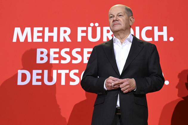 Olaf Scholz bei der Pressekonferenz zum Beschluss des SPD-Wahlprogramms für die Bundestagswahl 2025 im Willy-Brandt-Haus. Berlin, 17.12.2024