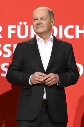 Olaf Scholz bei der Pressekonferenz zum Beschluss des SPD-Wahlprogramms für die Bundestagswahl 2025 im Willy-Brandt-Haus. Berlin, 17.12.2024