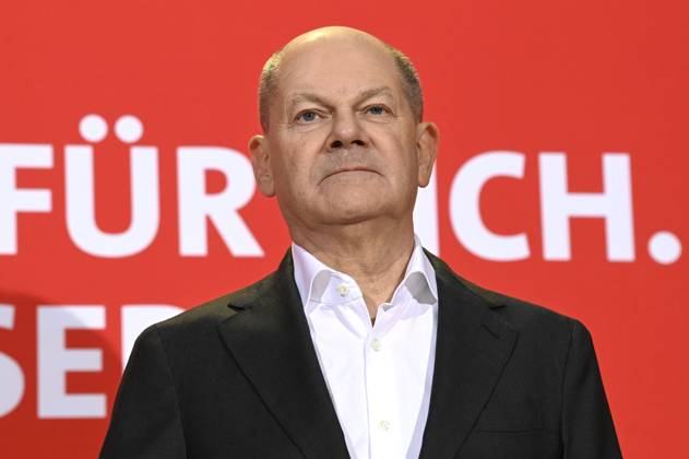 Olaf Scholz bei der Pressekonferenz zum Beschluss des SPD-Wahlprogramms für die Bundestagswahl 2025 im Willy-Brandt-Haus. Berlin, 17.12.2024