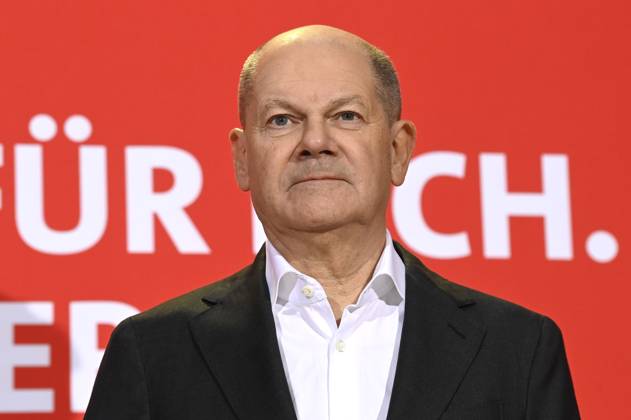 Olaf Scholz bei der Pressekonferenz zum Beschluss des SPD-Wahlprogramms für die Bundestagswahl 2025 im Willy-Brandt-Haus. Berlin, 17.12.2024