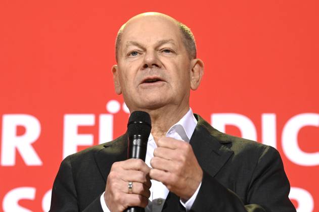 Olaf Scholz bei der Pressekonferenz zum Beschluss des SPD-Wahlprogramms für die Bundestagswahl 2025 im Willy-Brandt-Haus. Berlin, 17.12.2024