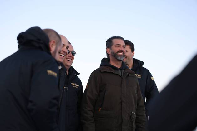 Bilder des Jahres 2025, News 01 Januar News Themen der Woche KW02 News Bilder des Tages Donald Trump Jr. visits Nuuk in Greenland on Tuesday, January 7, 2025. (Photo: Emil Stach Scanpix 2025) , Denmark Copyright: EmilxStachx spdk20250107-161525-2
