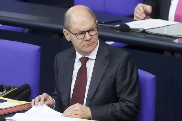 Bundesfinanzminister Olaf Scholz, SPD, in der 197. Sitzung des Deutscher Bundestag, Haushaltberatungen, Berlin Deutschland, Germany