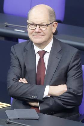 Bundesfinanzminister Olaf Scholz, SPD, in der 197. Sitzung des Deutscher Bundestag, Haushaltberatungen, Berlin Deutschland, Germany