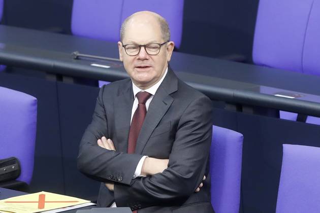 Bundesfinanzminister Olaf Scholz, SPD, in der 197. Sitzung des Deutscher Bundestag, Haushaltberatungen, Berlin Deutschland, Germany