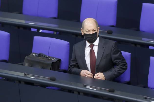 Bundesfinanzminister Olaf Scholz, SPD, in der 197. Sitzung des Deutscher Bundestag, Haushaltberatungen, Berlin Deutschland, Germany