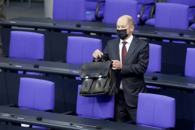 Bundesfinanzminister Olaf Scholz, SPD, in der 197. Sitzung des Deutscher Bundestag, Haushaltberatungen, Berlin Deutschland, Germany