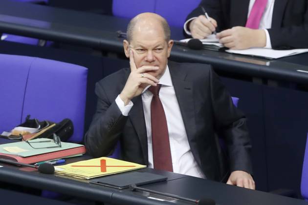 Bundesfinanzminister Olaf Scholz, SPD, in der 197. Sitzung des Deutscher Bundestag, Haushaltberatungen, Berlin Deutschland, Germany