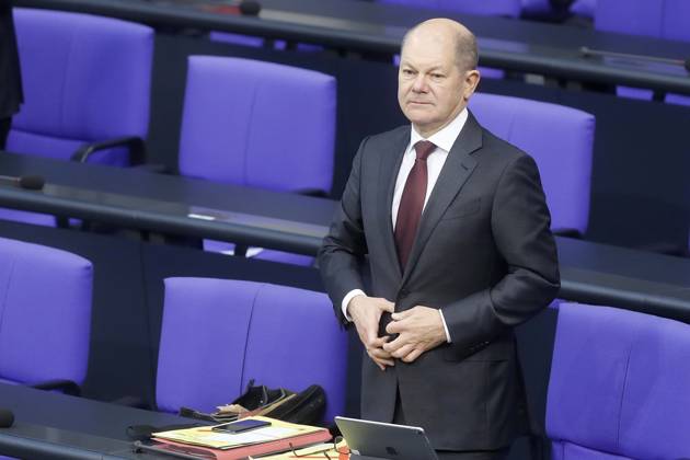 Bundesfinanzminister Olaf Scholz, SPD, in der 197. Sitzung des Deutscher Bundestag, Haushaltberatungen, Berlin Deutschland, Germany