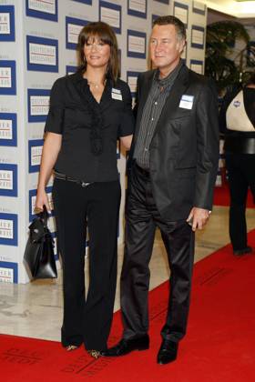 Franziska van Almsick mit Juergen B. Harder bei der Verleihung des Deutscher Medienpreis 2007 in der Congress-Halle in Baden Baden Germany
