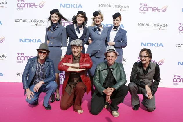 Sportfreunde Stiller bei der Verleihung des Musikpreis VIVA COMET 2009 in der Koenig-Pilsener-Arena in Oberhausen, Germany