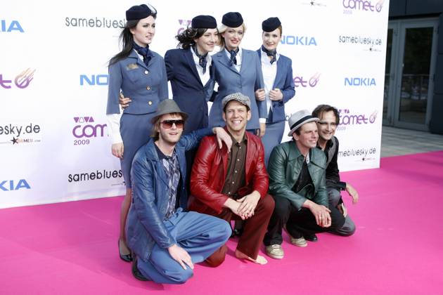 Sportfreunde Stiller bei der Verleihung des Musikpreis VIVA COMET 2009 in der Koenig-Pilsener-Arena in Oberhausen, Germany