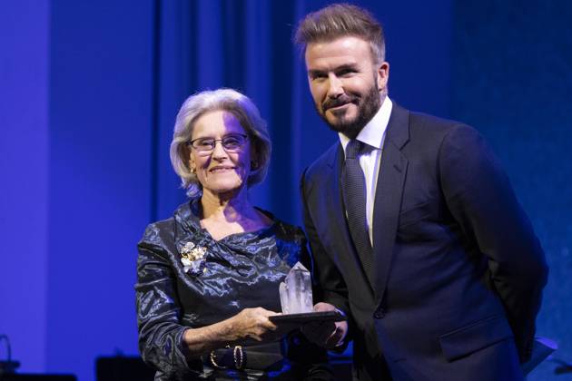 Bilder des Jahres 2025, Entertainment 01 Januar Entertainment Themen der Woche KW04 Entertainment Bilder des Tages World Economic Forum Annual Meeting 2025 in Davos-Klosters David Beckham, Co-Owner, Inter Miami; Partner, Authentic Brands Group, United Kingdom speaking in the Crystal Awards 2025 Session at the World Economic Forum Annual Meeting 2025 in Davos-Klosters, Switzerland, 20 1 2025 in Room. Copyright: World Economic Forum Jakob Polacsek, Credit:Avalon Switzerland, Davos  Copyright: xAvalonx 0955804571