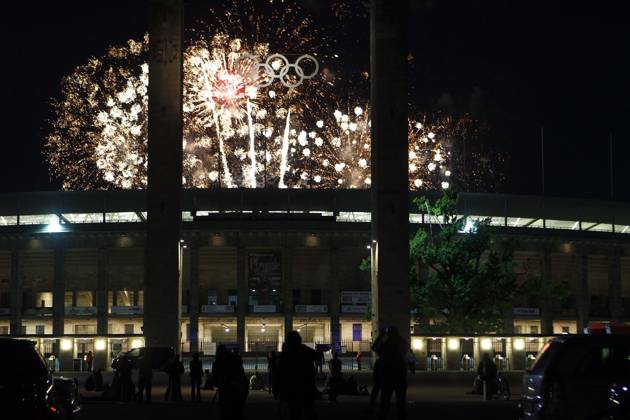 Pyronale 2011, Feuerwerkschampionat auf dem Maifeld am Berliner Olympiastadion, Berlin Deutschland, Germany