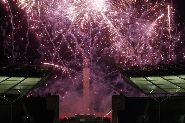 Pyronale 2011, Feuerwerkschampionat auf dem Maifeld am Berliner Olympiastadion, Berlin Deutschland, Germany