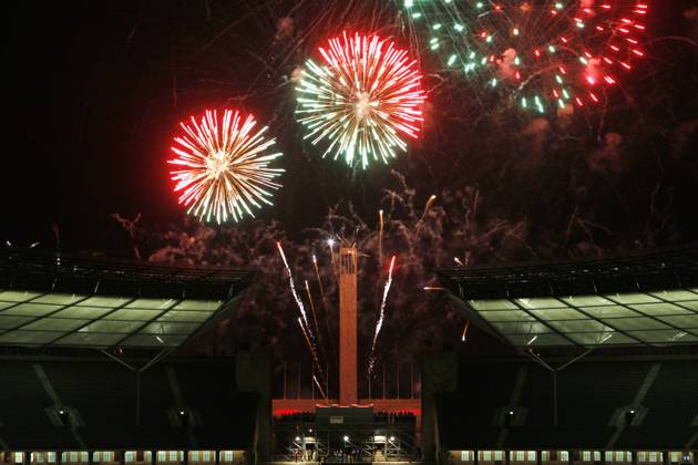 Pyronale 2011, Feuerwerkschampionat auf dem Maifeld am Berliner Olympiastadion, Berlin Deutschland, Germany