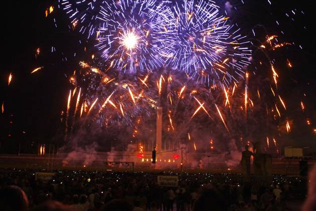 Pyronale 2011, Feuerwerkschampionat auf dem Maifeld am Berliner Olympiastadion, 2. Tag, Berlin Deutschland, Germany