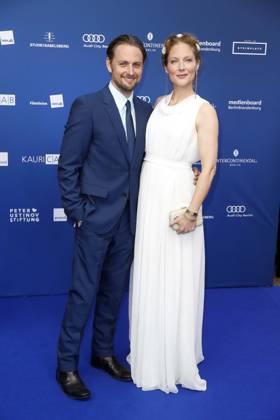 Axel Schreiber gestorben Tessa Mittelstaedt, Axel Schreiber beim Deutscher Schauspielerpreis 2017, Preisverleihung in Berlin, Roter Teppich, Berlin Deutschland, Germany