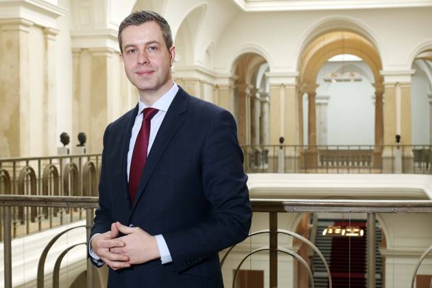 Stefan Evers, Generalsekretaer der CDU Berlin, Portraet im Berliner Abgeordnetenhaus, Berlin Deutschland, Germany