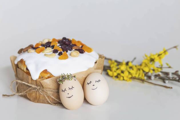 Easter cake, eggs and flowers. Focus in the foreground. , 48717608.jpg, play, dish, craft paper, family, egg, easter, cake, food, holiday, celebration, sweet, spring, decoration, dessert, flower, traditional, table, homemade, delicious, festive, pastry, symbol, bakery, cookie, confectionery, religion, april, fun, snack, copy space, biscuit, cupcake, tasty, party, event, easter cake, bouquet, christianity, blossom, orthodox, dinner, yummy, candy, amusing, wreath, dried fruits, nut, dried apricots, willow, glaze RECORD DATE NOT STATED