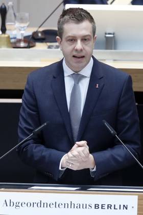 Stefan Evers, CDU, in der 18. Plenarsitzung Berliner Abgeordnetenhaus, Landesparlament, Berlin, Berlin Deutschland, Germany