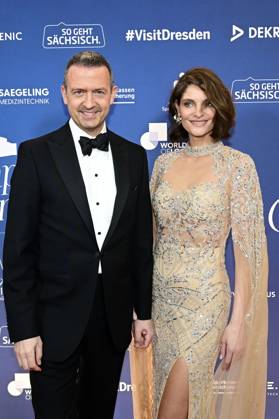 Till Brönner mit Ehefrau Nadia Dassouki beim 17. SemperOpernball 2025 in der Semper Oper. Dresden, 07.02.2025