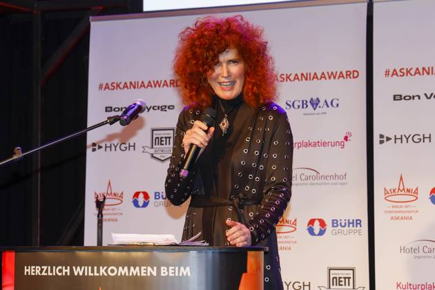 Martina Dold (ASKANIA) bei der 17. Verleihung des ASKANIA-Award im Quatsch Comedy Club Berlin.