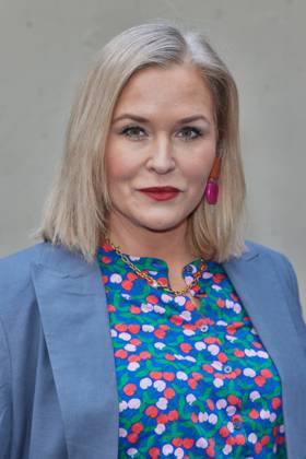 Judith Hoersch - Gaesteankunft zur Verleihung des Kurzfilmpreises BLAUE BLUME von Romance TV im Prince Charles in Berlin am 12.02.2025. Kurzfilmpreis BLAUE BLUME