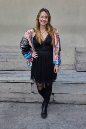 Luisa Wietzorek - Gaesteankunft zur Verleihung des Kurzfilmpreises BLAUE BLUME von Romance TV im Prince Charles in Berlin am 12.02.2025. Kurzfilmpreis BLAUE BLUME