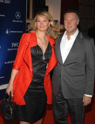Franciska van Almsick mit Juergen B. Harder Vorempfang Verleihung der Laureus World Sport Awards Barcelona 01.04.2007 BREUEL-BILD JURI REETZ Spanien Germany