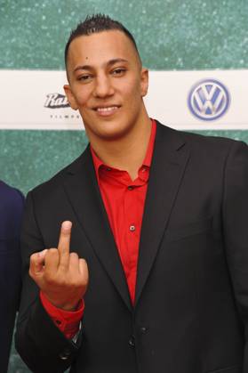 Farid Bang Schauspieler bei der Premiere des Films Fack Ju Göthe - Goethe Ankunft Roter Teppich im Mathäser - Mathaeser Kino am 29.Oktober 2013 in Muenchen - Münchgen - Bayern Bayern Deutschland
