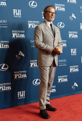 February 13, 2025, Santa Barbara, California, USA: Guy Pearce arrive at the red carpet Thursday night to receive the Cinema Vanguard Award at the 40th annual Santa Barbara International Film Festival. Spotlighting their performances in Brady CorbetÃ¢â‚¬â ¢s THE BRUTALIST, BrodyÃ¢â‚¬â ¢s portrayal of Toth highlights an immigrantÃ¢â‚¬â ¢s struggle to overcome his war-torn past and rebuild his life in a Post-War America. Pearce, in contrast, delivers a chilling, domineering performance as a wealthy art patron whose vision of American modernity collides with TothÃ¢â‚¬â ¢s. The tension between the two not only drives the narrative but also symbolizes the larger struggle between innovation and tradition. Santa Barbara USA - ZUMAa35_ 20250213_zaf_a35_006 Copyright: xDanielxA.xAndersonx
