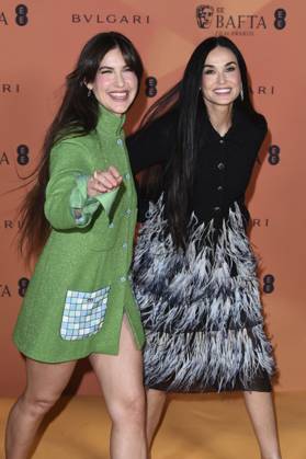 Bilder des Jahres 2025, Entertainment 02 Februar Entertainment Themen der Woche KW07 Scout Willis mit Mutter Demi Moore bei der Nominierten-Party der BAFTA Film Awards 2025 78th British Academy Film Awards in der National Gallery. London, 15.02.2025 Foto:xS.xVasx xFuturexImagex bafta_nominees_5377