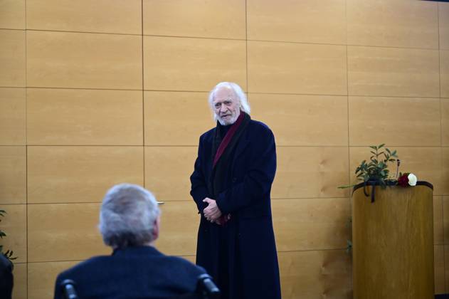 Achim Wolff bei der Trauerfeier und Urnenbeisetzung für Christel Bodenstein auf dem Waldfriedhof Grünau. Berlin, 13.02.2025 Berlin Germany Copyright: xMatthiasxWehnertx