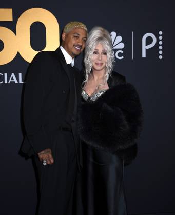February 16, 2025, New York, New York, Unites States: Alexander Edwards and Cher attend the SNL50: The Anniversary Show at 30 Rockefeller Plaza in New York. February 16, 2025. New York Unites States - ZUMAp281 20250216_zea_p281_107 Copyright: xPhotoxImagexPressx