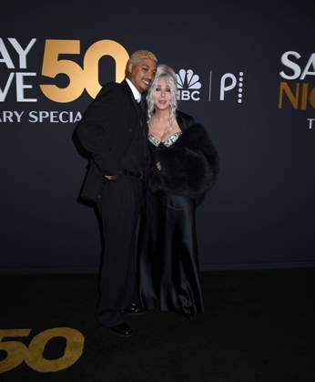 February 16, 2025, New York, New York, Unites States: Alexander Edwards and Cher attend the SNL50: The Anniversary Show at 30 Rockefeller Plaza in New York. February 16, 2025. New York Unites States - ZUMAp281 20250216_zea_p281_108 Copyright: xPhotoxImagexPressx