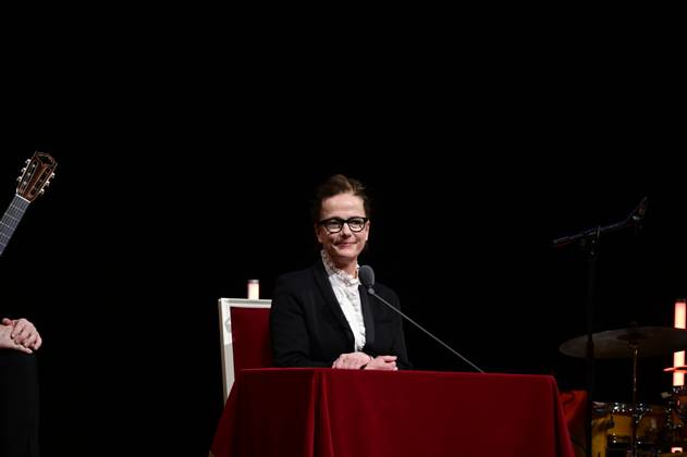 Claudia Michelsen bei der Verleihung des Friedenspreis Dresden 2025 - International Peace Prize an den Europäischen Gerichtshof für Menschenrechte (EGMR) in der Semperoper. Dresden, 16.02.2025 Sachsen Germany Copyright: xMatthiasxWehnertx