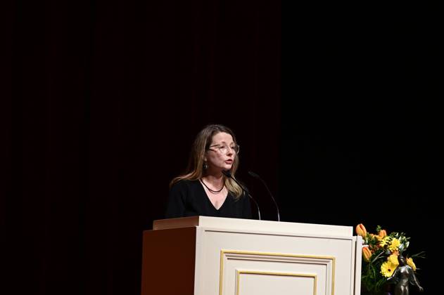Bürgermeisterin Annekatrin Klepsch bei der Verleihung des Friedenspreis Dresden 2025 - International Peace Prize an den Europäischen Gerichtshof für Menschenrechte (EGMR) in der Semperoper. Dresden, 16.02.2025 Sachsen Germany Copyright: xMatthiasxWehnertx