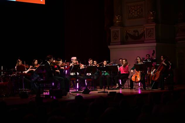 Ensemble Mediterrain bei der Verleihung des Friedenspreis Dresden 2025 - International Peace Prize an den Europäischen Gerichtshof für Menschenrechte (EGMR) in der Semperoper. Dresden, 16.02.2025 Sachsen Germany Copyright: xMatthiasxWehnertx