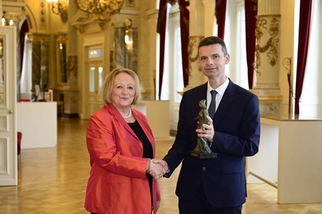 Sabine Leutheusser-Schnarrenberger und Marko Bosnjak bei der Verleihung des Friedenspreis Dresden 2025 - International Peace Prize an den Europäischen Gerichtshof für Menschenrechte (EGMR) in der Semperoper. Dresden, 16.02.2025 Sachsen Germany Copyright: xMatthiasxWehnertx