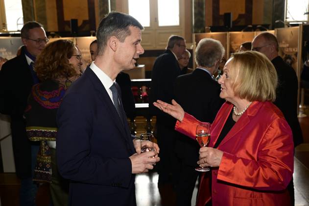 Marko Bosnjak und Sabine Leutheusser-Schnarrenberger bei der Verleihung des Friedenspreis Dresden 2025 - International Peace Prize an den Europäischen Gerichtshof für Menschenrechte (EGMR) in der Semperoper. Dresden, 16.02.2025 Sachsen Germany Copyright: xMatthiasxWehnertx