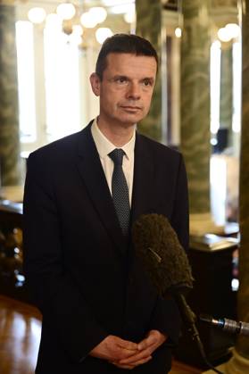 Marko Bosnjak bei der Verleihung des Friedenspreis Dresden 2025 - International Peace Prize an den Europäischen Gerichtshof für Menschenrechte (EGMR) in der Semperoper. Dresden, 16.02.2025 Sachsen Germany Copyright: xMatthiasxWehnertx