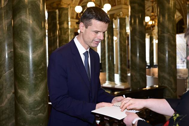 Marko Bosnjak bei der Verleihung des Friedenspreis Dresden 2025 - International Peace Prize an den Europäischen Gerichtshof für Menschenrechte (EGMR) in der Semperoper. Dresden, 16.02.2025 Sachsen Germany Copyright: xMatthiasxWehnertx
